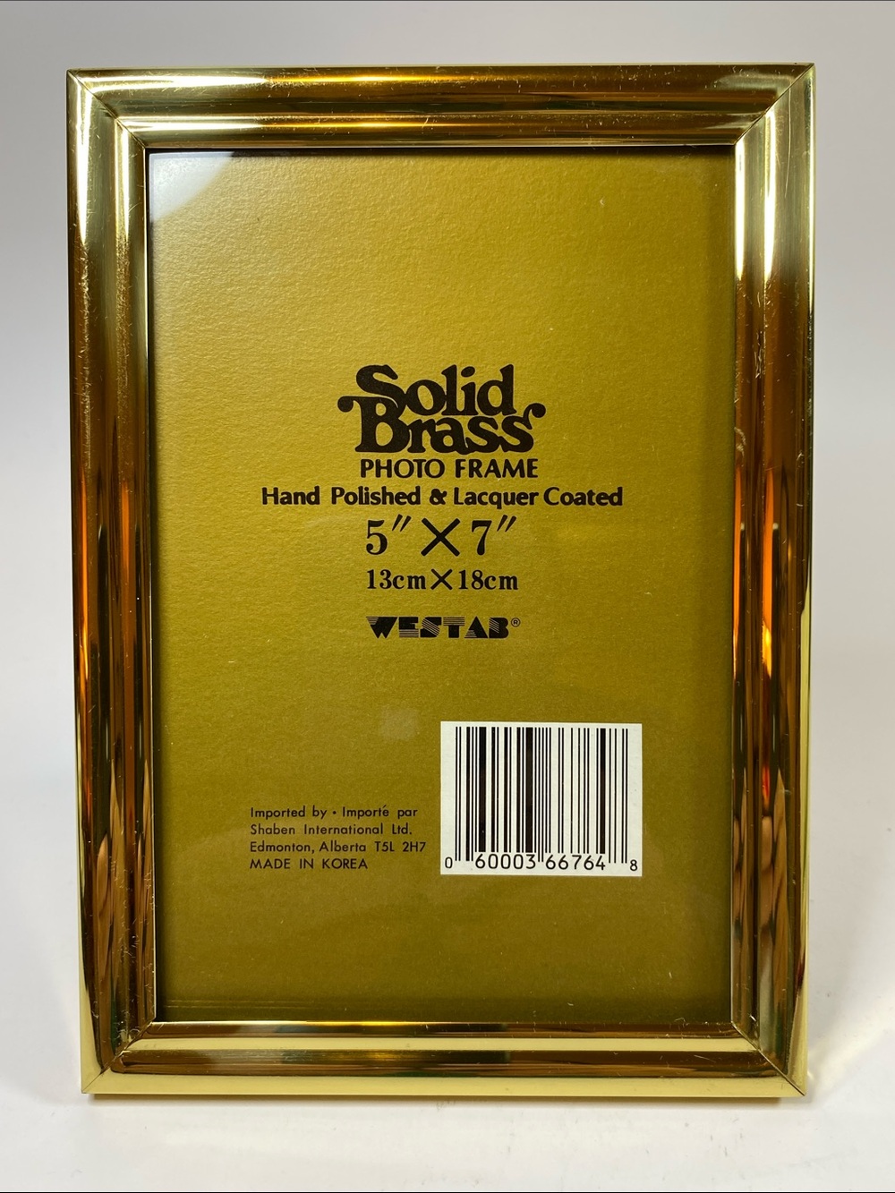 Solid Brass Photo Frame 5 inch x 7 inch